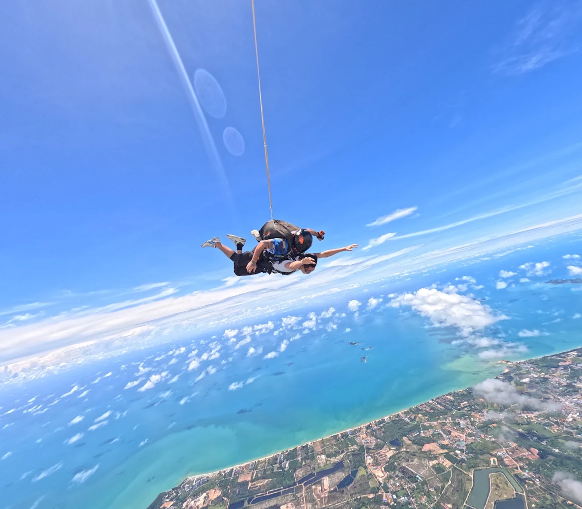 Map from Pattaya to the dropzone